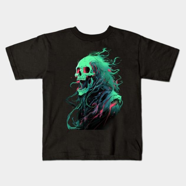 Anime Ghost Kids T-Shirt by MikeyMeta